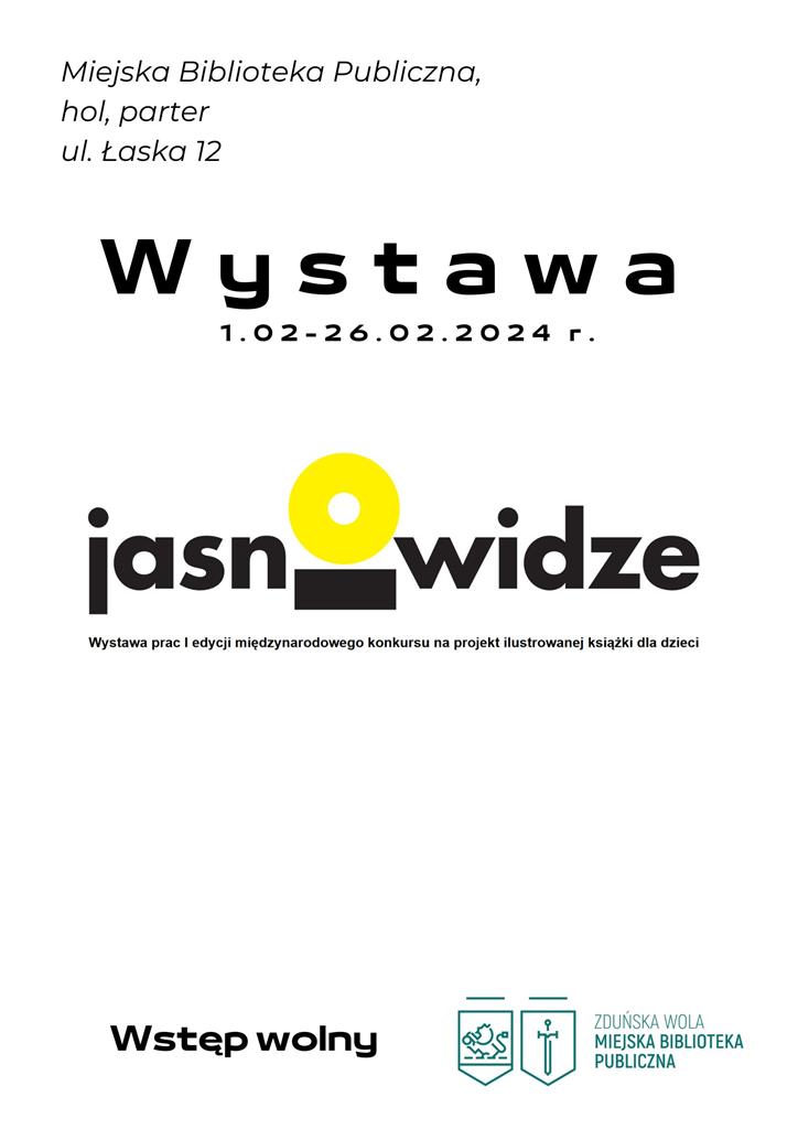 Miejska Biblioteka Publiczna w Zduńskiej Woli zaprasza na wystawę Jasnowidze. Wystawa trwa od 1 lutego do 26 lutego 2024 roku. Wstęp wolny.